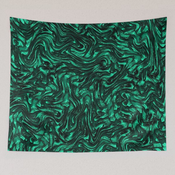 Item preview, Plate with carved curves, in metallic dark green designed and sold by ShapesColors.