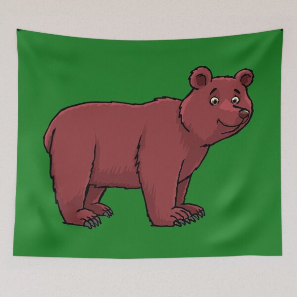 Item preview, brown bear with friendly smile designed and sold by duxpavlic.