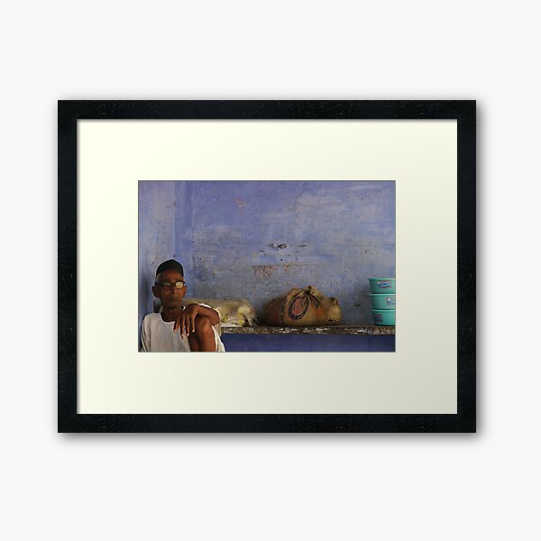 a still life of contemplation Framed Art Print