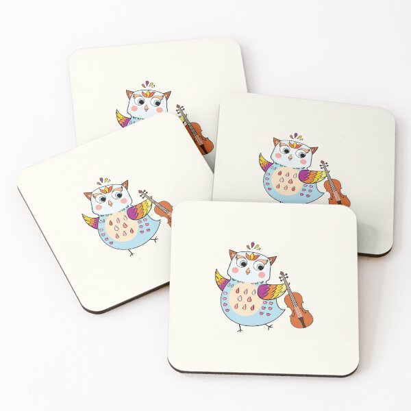 Item preview, Cute Owl Playing Violin and Dancing to Music  designed and sold by Kate Hyunsu Cho.