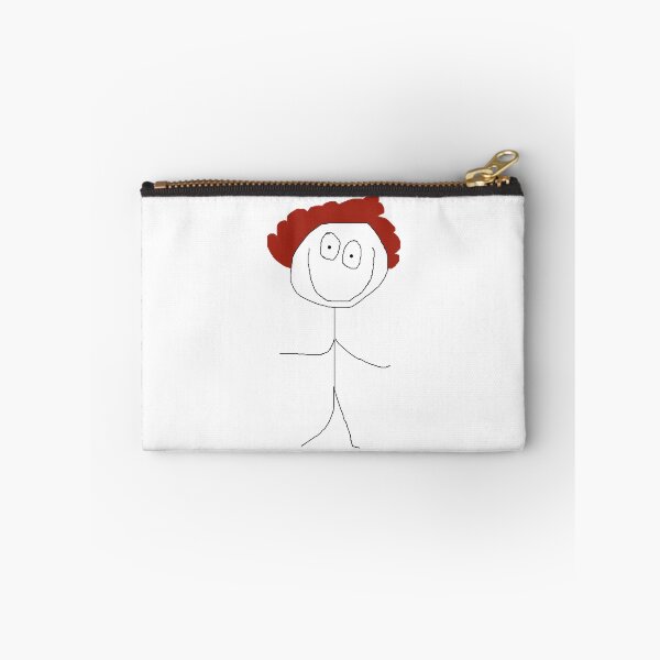 Item preview, crappy doodle of a red haired stick figure designed and sold by qlobba.