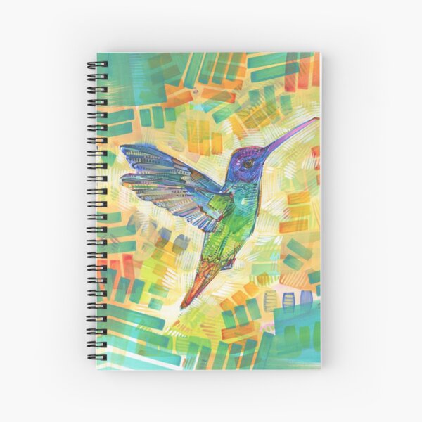 Golden-tailed Sapphire Hummingbird Painting - 2016 Spiral Notebook