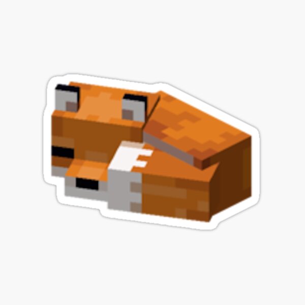 Sleeping Minecraft Fox Sticker