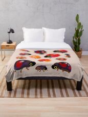 Lady beetles Throw Blanket