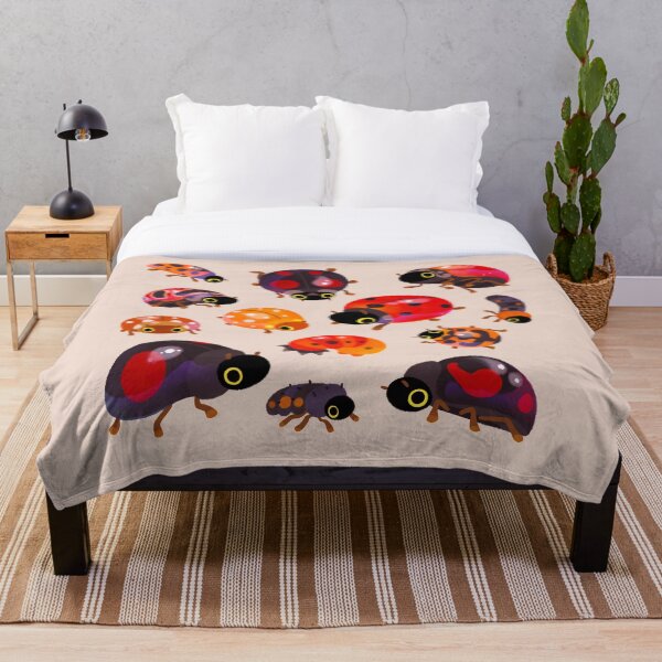 Lady beetles Throw Blanket