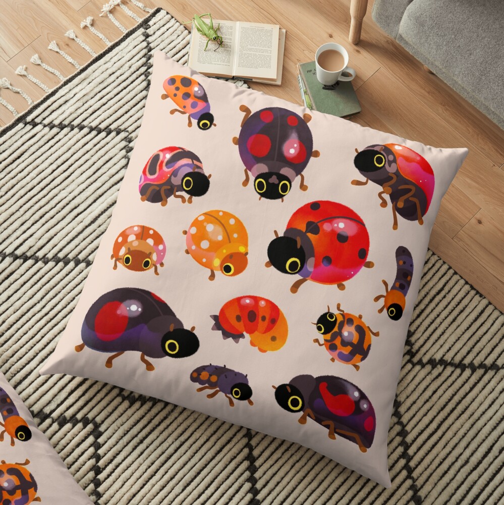 Lady beetles Floor Pillow