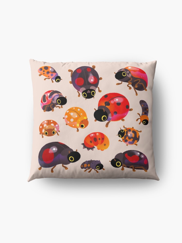 Alternate view of Lady beetles Floor Pillow