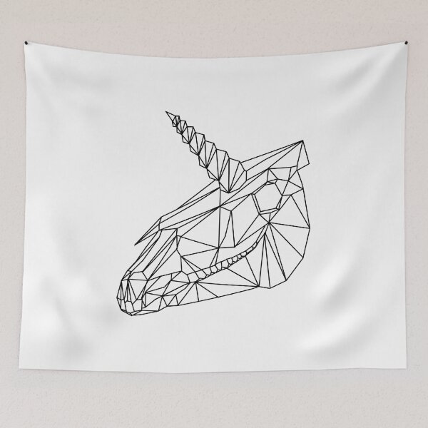 Item preview, Geometric Unicorn Skull BLACK designed and sold by VolatileMatter.