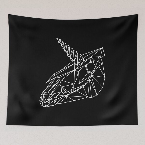Item preview, Geometric Unicorn Skull WHITE designed and sold by VolatileMatter.