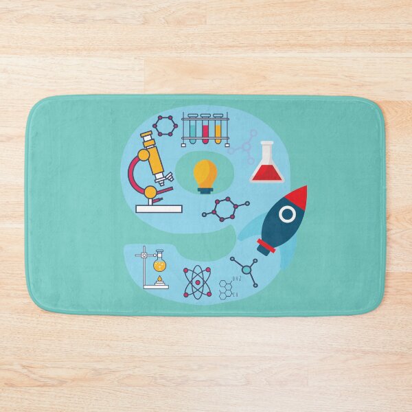 Item preview, Youth Blue Number #9 Years Old print Science Birthday Kids designed and sold by doodabobs.