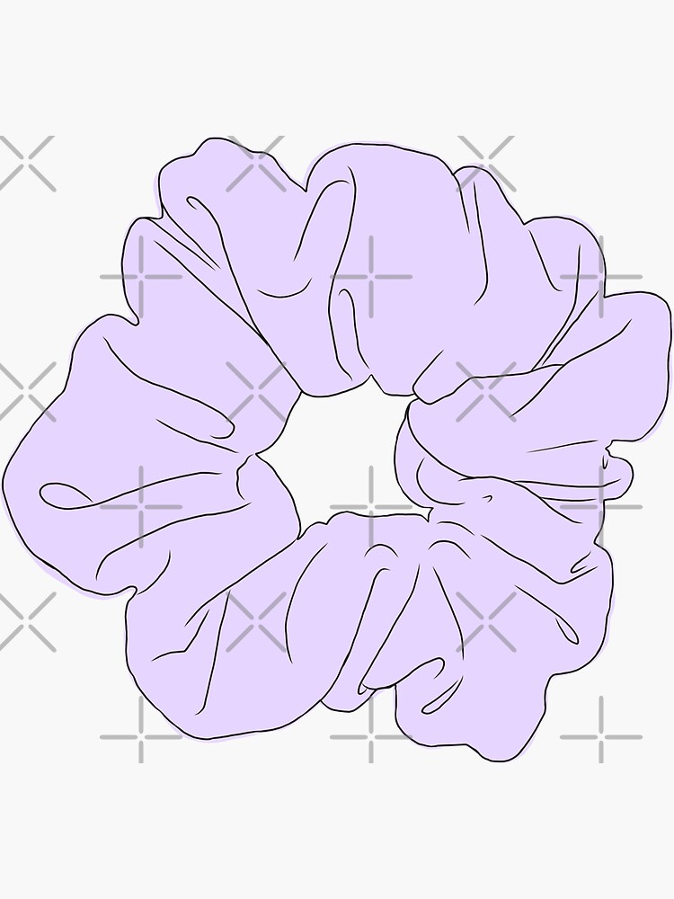 "pastel purple scrunchie" Sticker by ekneifel | Redbubble