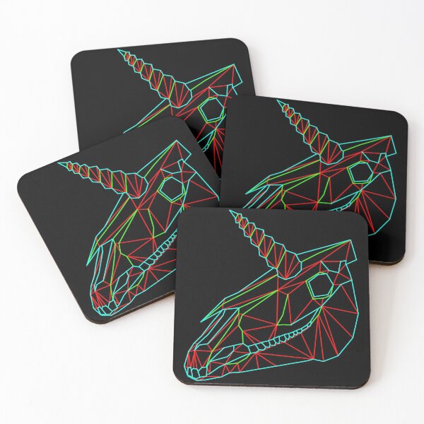 Item preview, Geometric Unicorn Skull TRICOLOR designed and sold by VolatileMatter.