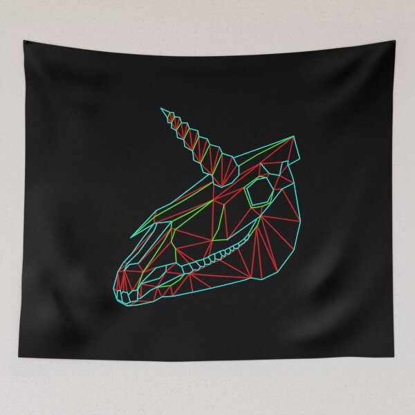 Item preview, Geometric Unicorn Skull TRICOLOR designed and sold by VolatileMatter.