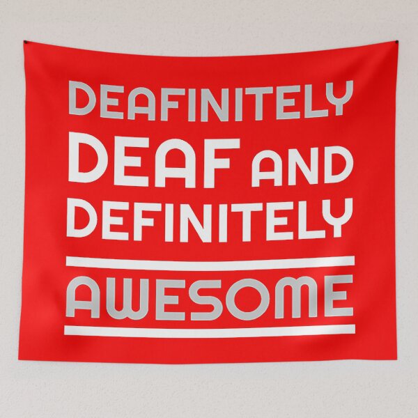 Item preview, Deafinitely Deaf & Definitely Awesome Deaf Pride Shirt - Deafinitely Deaf t shirt - Deafinitely Deaf Shirt - Deaf Pride T shirt - Deaf Awareness t-shirt designed and sold by happygiftideas.