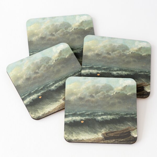Item preview, Subtly Ruined Waves by Courbet - Rubber Ducky! designed and sold by weavernap.