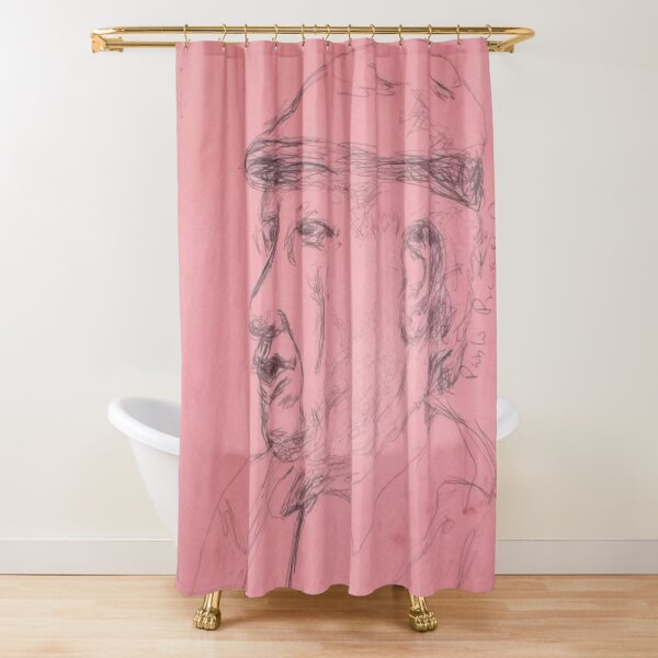 Picasso sketch -(130313)- Black biro pen/A4 sketchpad Shower Curtain