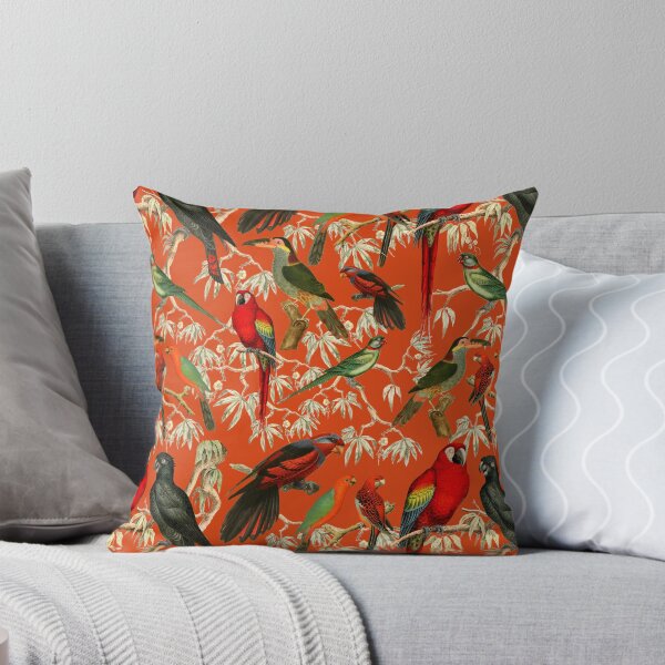 Item preview, Vibrant Bird Pattern for a Tropical-Inspired Look - Orange designed and sold by CharlieCreates.