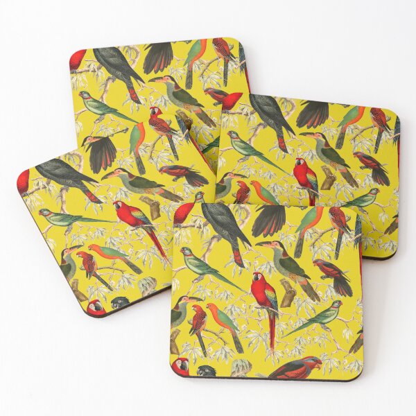 Item preview, Eye-Catching Tropical Bird Pattern - Yellow designed and sold by CharlieCreates.