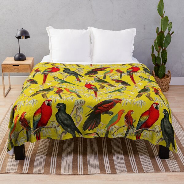 Item preview, Eye-Catching Tropical Bird Pattern - Yellow designed and sold by CharlieCreates.