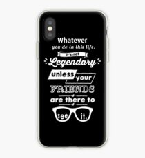 Vinilo o funda para iPhone Legendario - Cita de Barney Stinson (Blanco)