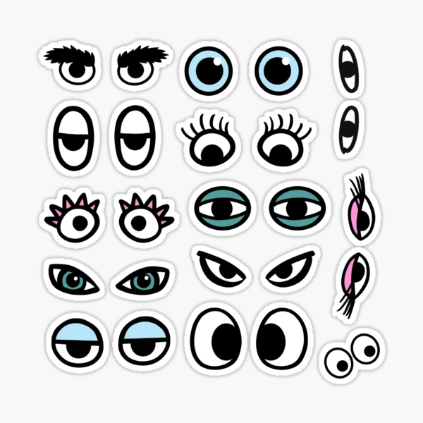 Colorful Male Eyes Sticker for Sale by AnnArtshock