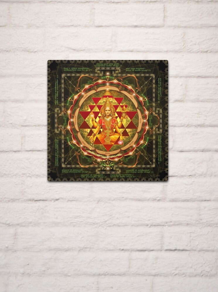 Shri Yantra- Maha Lakshmi Ashtakam- Abundance Metal Print for