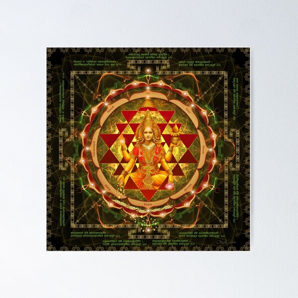 Item preview, Shri Yantra- Maha Lakshmi Ashtakam- Abundance designed and sold by art-by-angels.