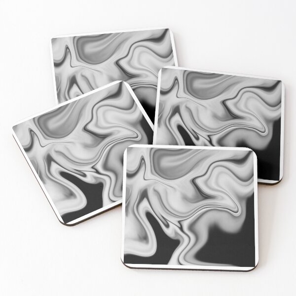 Item preview, Fluid Painting Marble Pattern Black White Gray designed and sold by Patricia Piotrak.