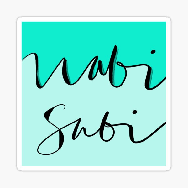 mindful: wabi sabi Sticker
