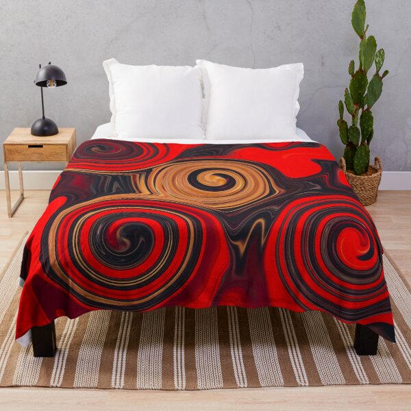 Item preview, Abstract Fluid Painting Marble Pattern Red Black designed and sold by Patricia Piotrak.