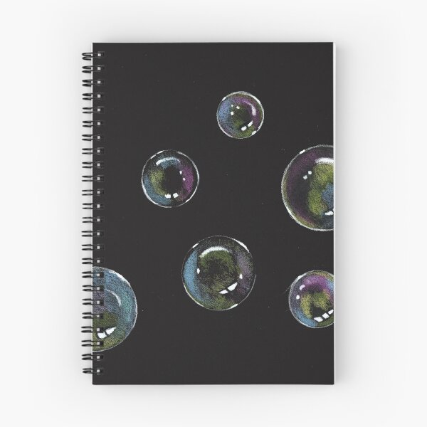 Item preview, Bubbles on Black, Colour Pencil Art, Soap Bubbles, Reflections designed and sold by JoyfulWhimsy.