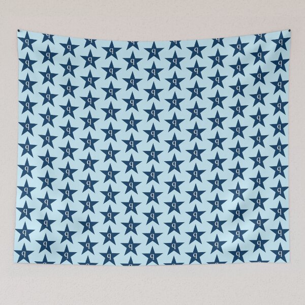 Item preview, Star Initial Monogram Q - Navy designed and sold by gracedav.