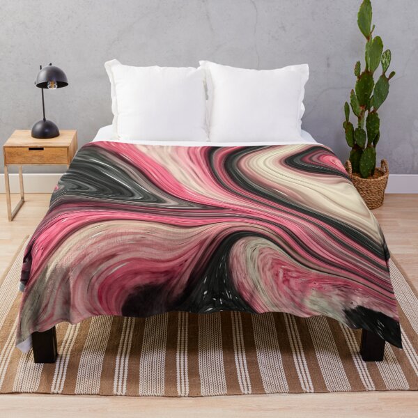 Item preview, Abstract Fluid Painting Marble Pattern Pink Gray designed and sold by Patricia Piotrak.
