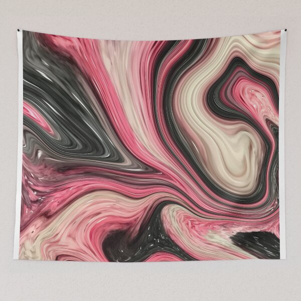 Item preview, Abstract Fluid Painting Marble Pattern Pink Gray designed and sold by Patricia Piotrak.