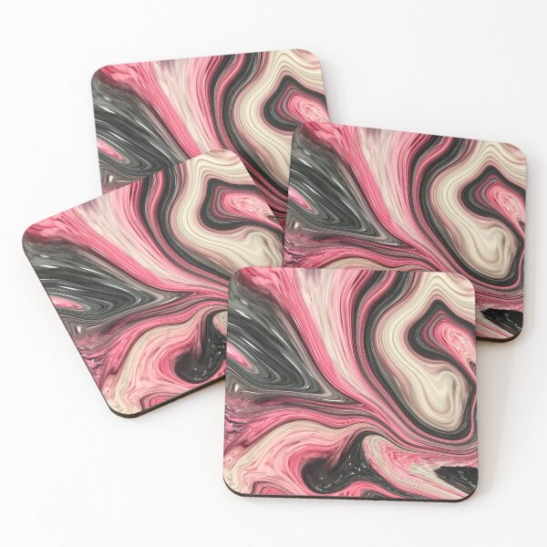Item preview, Abstract Fluid Painting Marble Pattern Pink Gray designed and sold by Patricia Piotrak.