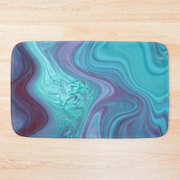Item preview, Fluid Painting marble pattern turquoise and blue designed and sold by Patricia Piotrak.
