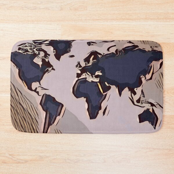 Item preview, World map [doodle edition] designed and sold by Escarpatte.