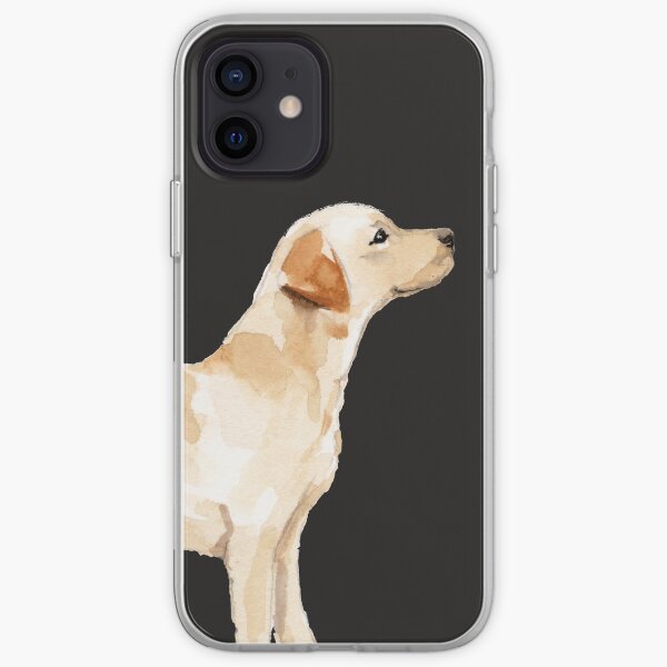 Yellow Lab Silhouette Watercolor iPhone Soft Case