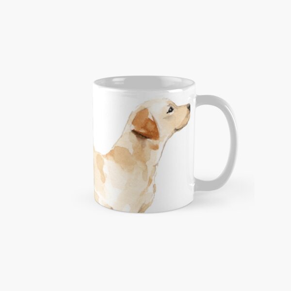 Yellow Lab Silhouette Watercolor Classic Mug