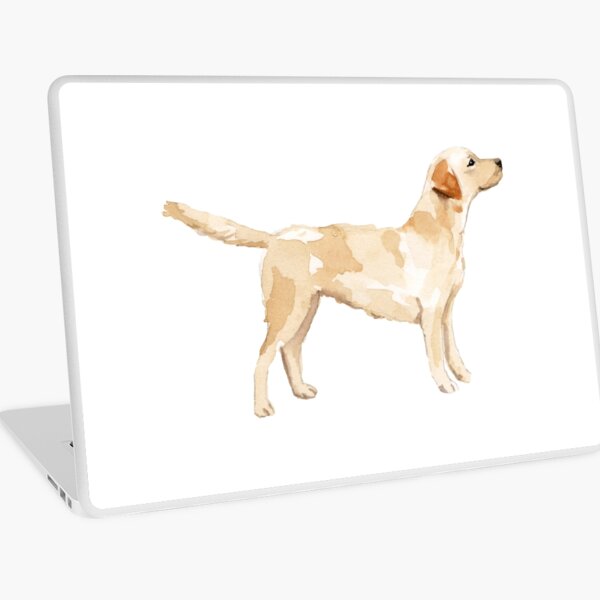 Yellow Lab Silhouette Watercolor Laptop Skin