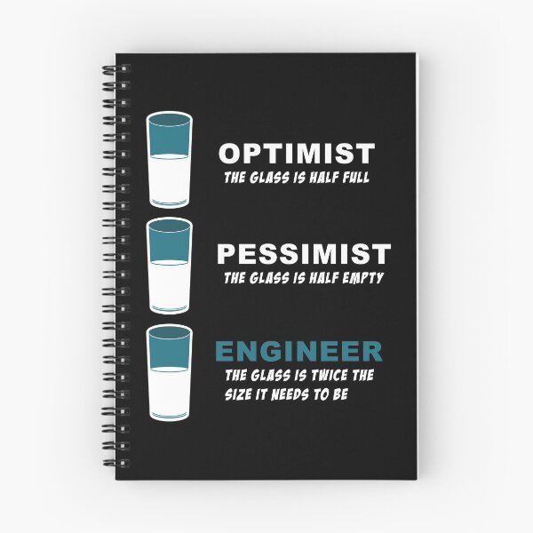 Item preview, Funny Joke product for Engineers Half Full Engineer Joke Tee designed and sold by Lisbob.