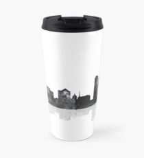 Milwaukee, Wisconson Skyline - schwarz und weiß Thermobecher