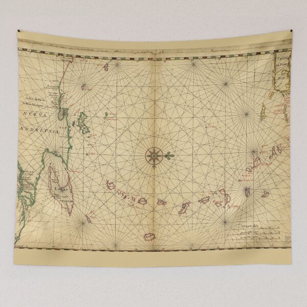 Item preview, Map of Lesser Antilles by Joan Vinckeboons (1650) designed and sold by allhistory.