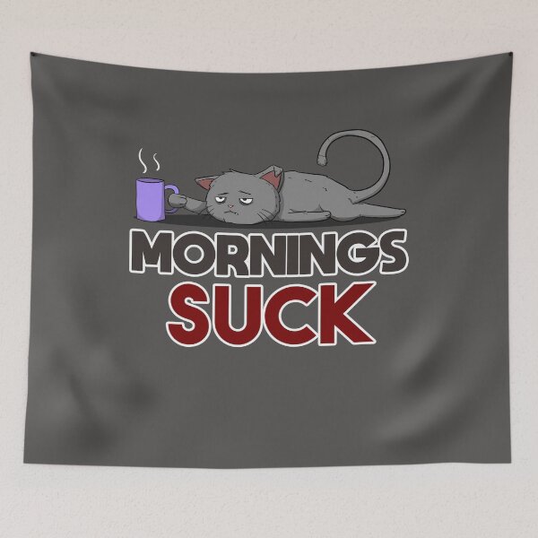 Item preview, Morning's Suck Coffee Cat designed and sold by frankidavids.