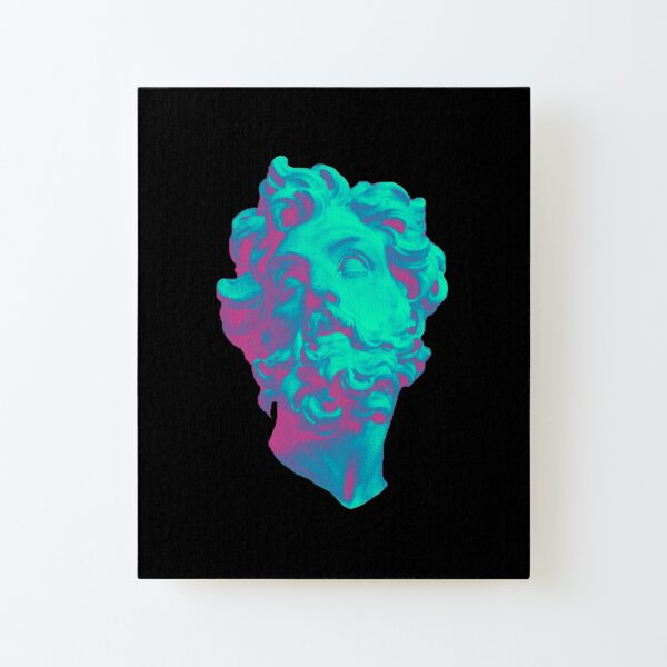 Aesthetic Statue Head Canvas Mounted Print