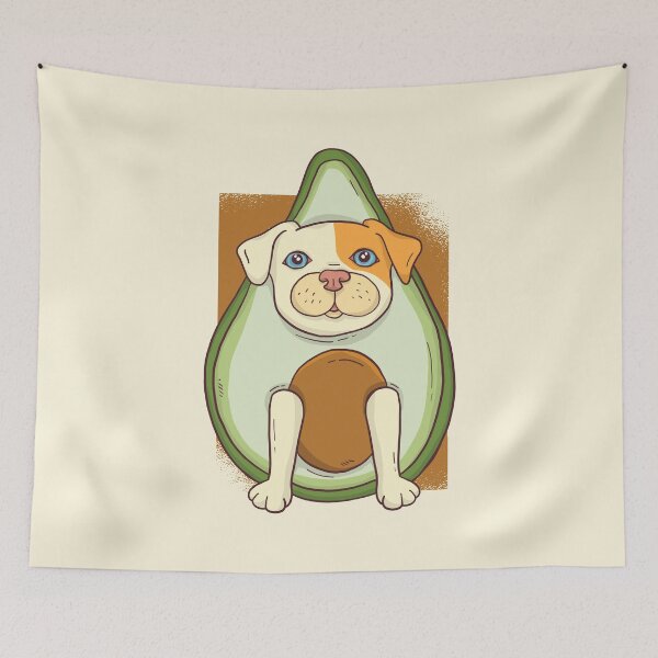 Item preview, Avocado American Pit Bull Terrier Puppy Dog designed and sold by Cute and Funny Animal Art Designs.