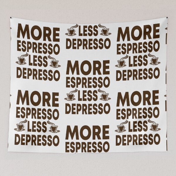 Item preview, More Espresso Less Depresso Funny Coffee Gift designed and sold by clothesy7.