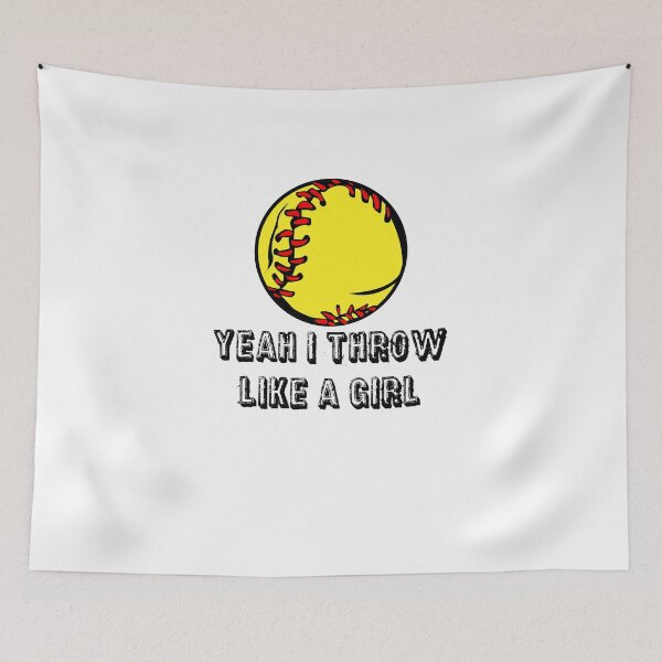 Item preview, Sticker - Yeah I Throw Like A Girl Softball designed and sold by StickersStore.