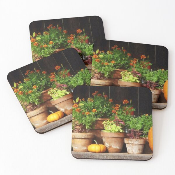 Item preview, Marigolds and Pumpkins designed and sold by Susan Savad.