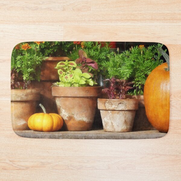 Item preview, Marigolds and Pumpkins designed and sold by Susan Savad.